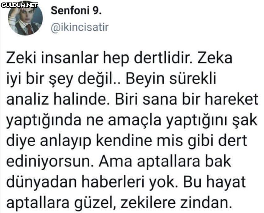 zeki olduğumu öğrendim...