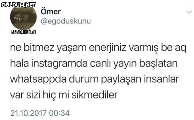 Ömer @egoduskunu...