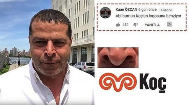 Abi burnun koç'un logosuna...