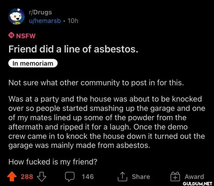 r/Drugs u/hemarsb 10h 18...