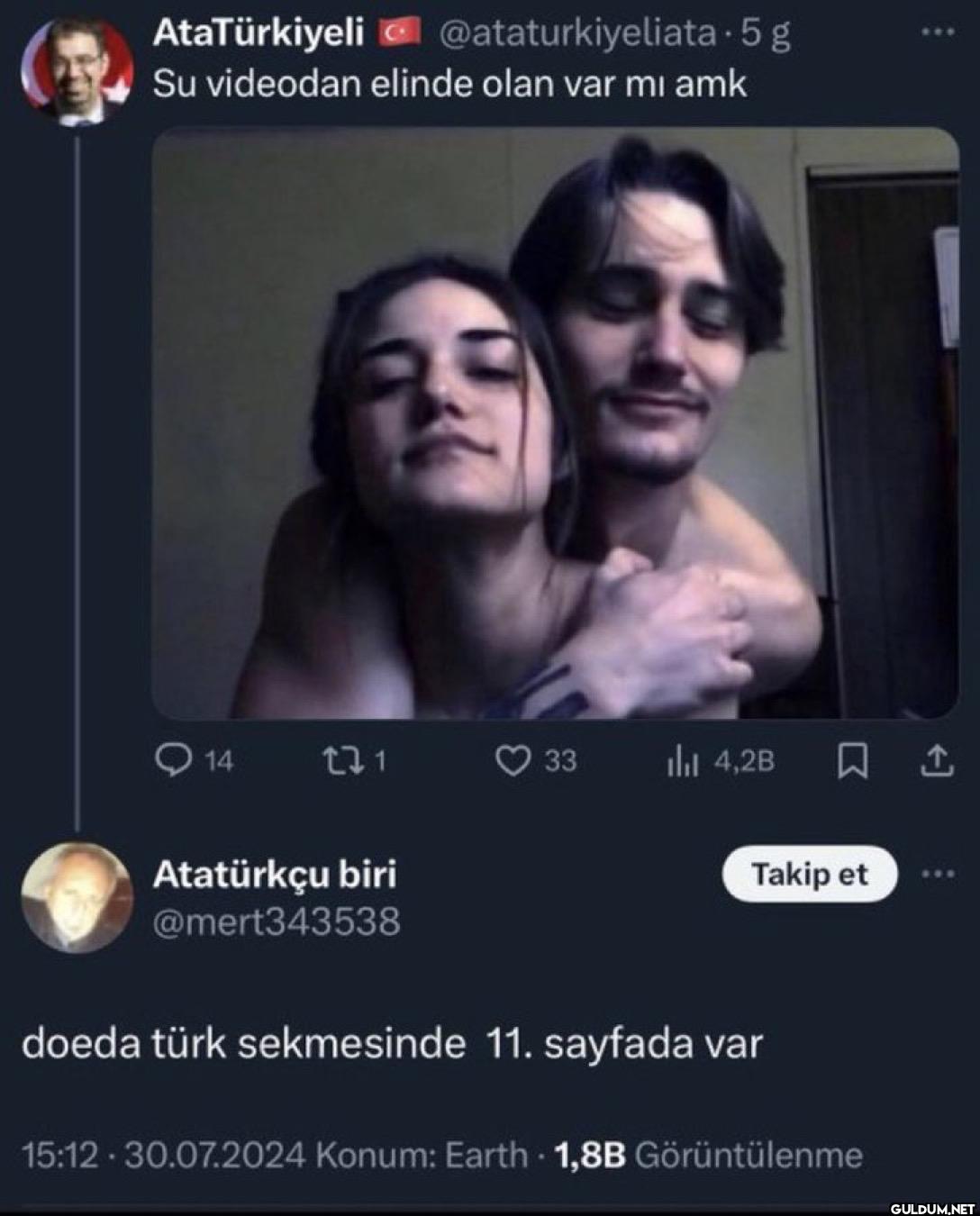 5 g Su videodan elinde...