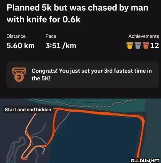 Planned 5k but was chased...