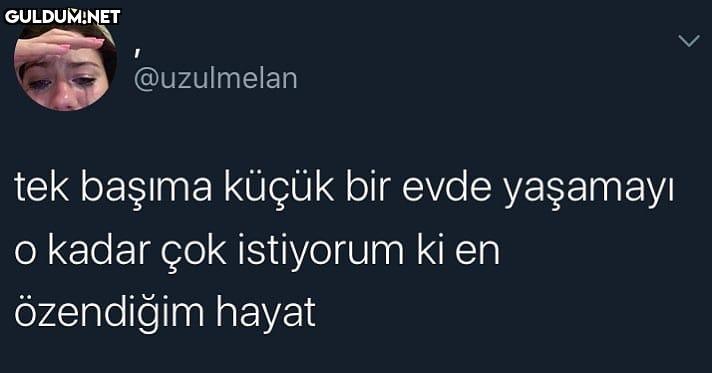 @uzulmelan tek başıma...