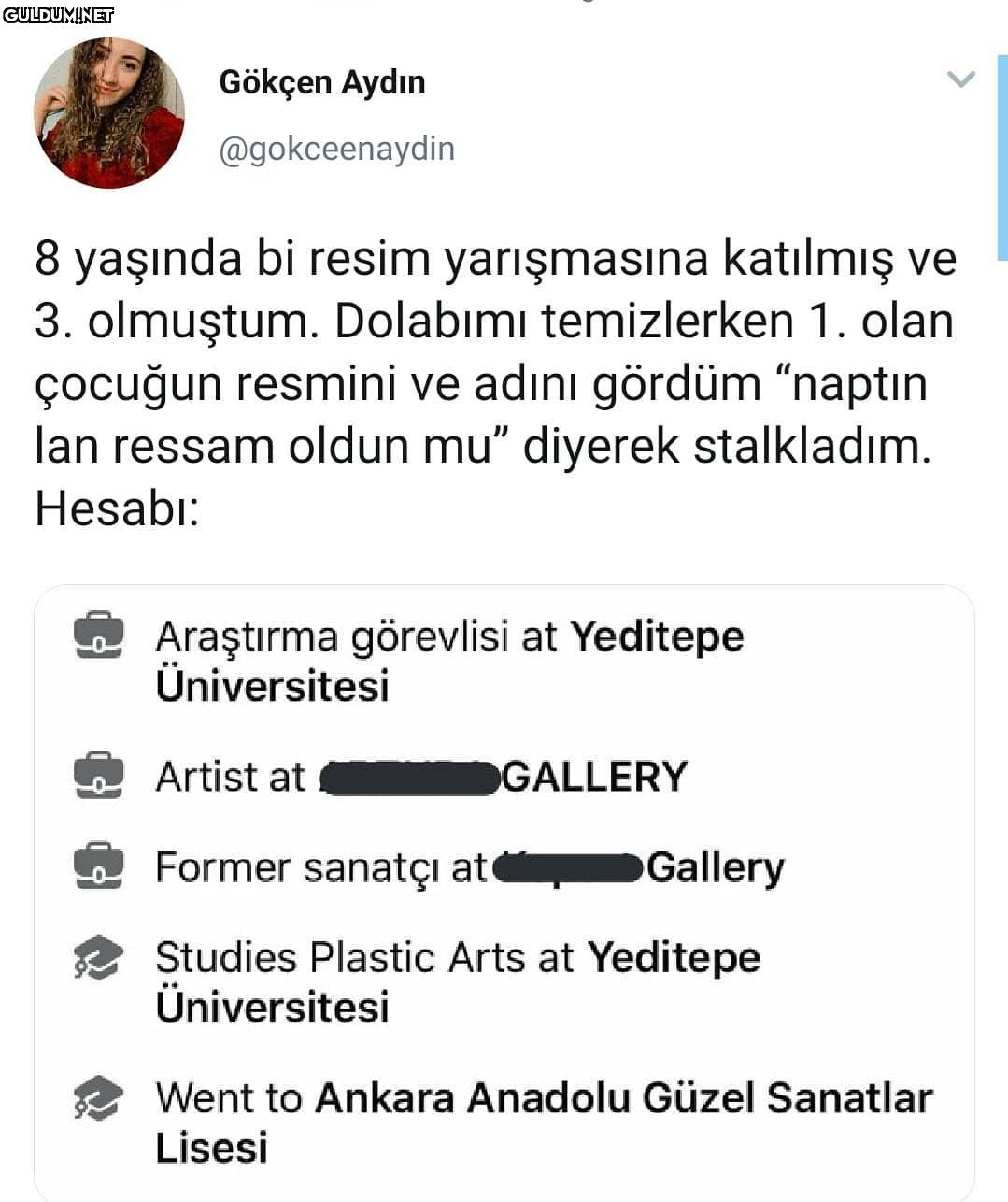 olmuş galiba Gökçen Aydın...