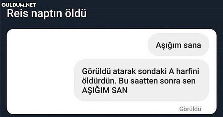 Hadi iyi geceler Reis...