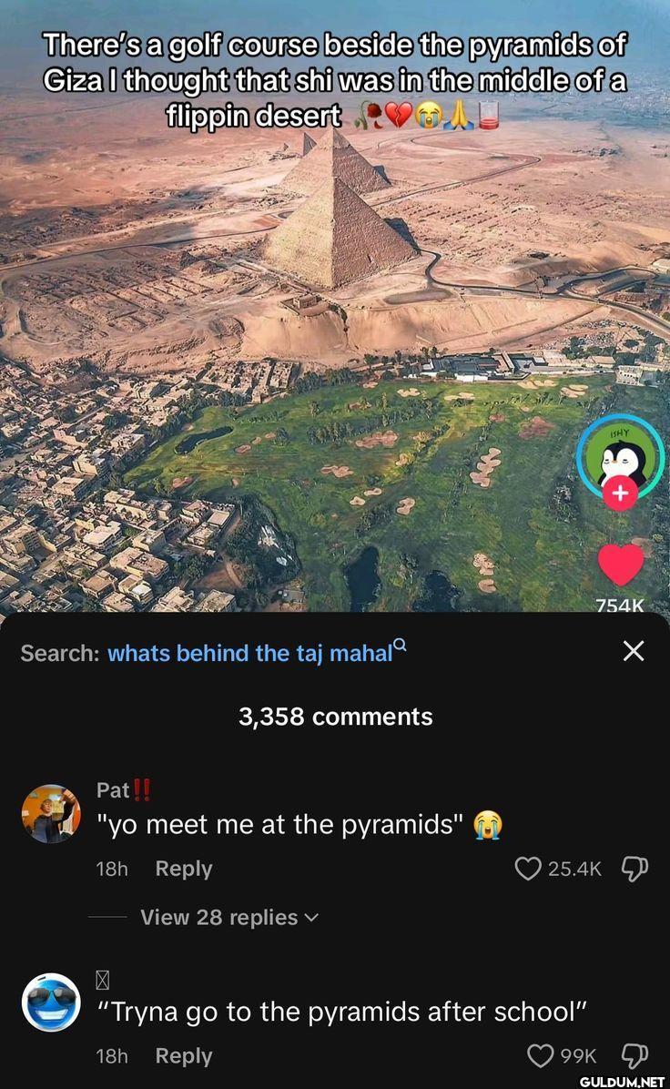 There's a golf course...