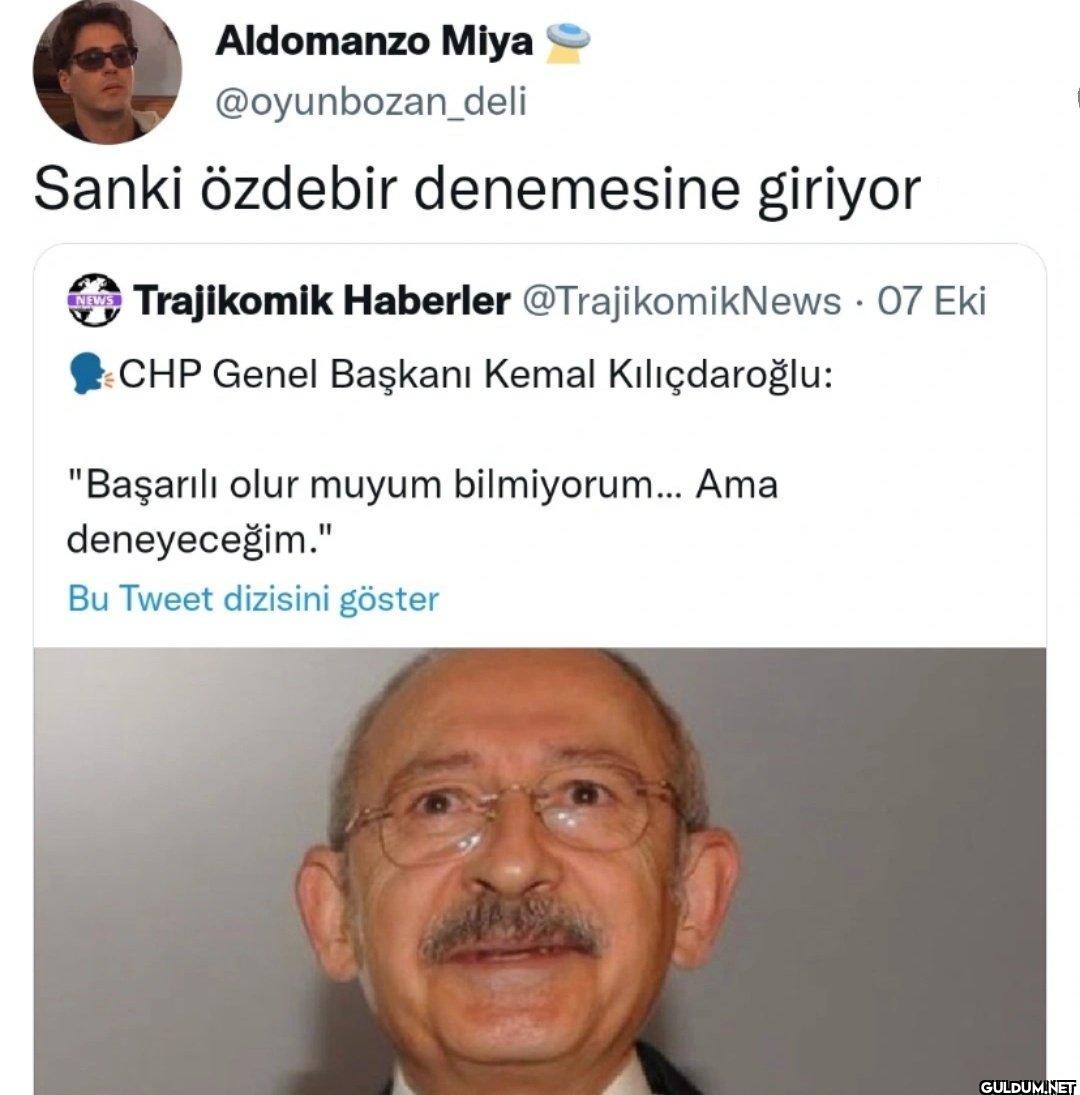 Sanki özdebir denemesine...
