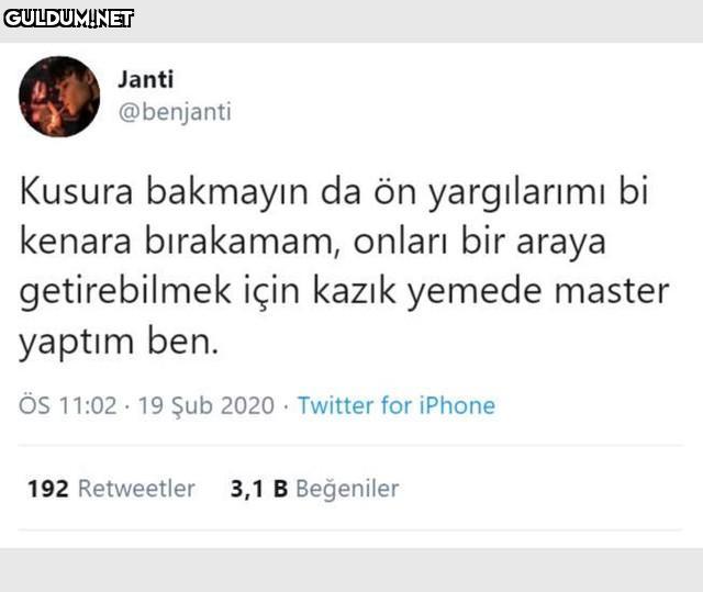 Janti @benjanti Kusura...