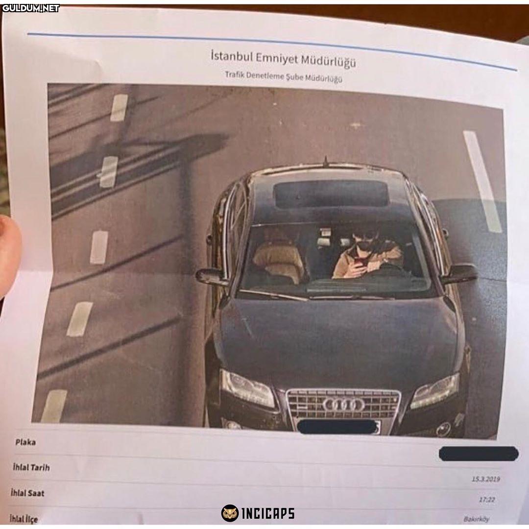 Trafik cezası yerken...