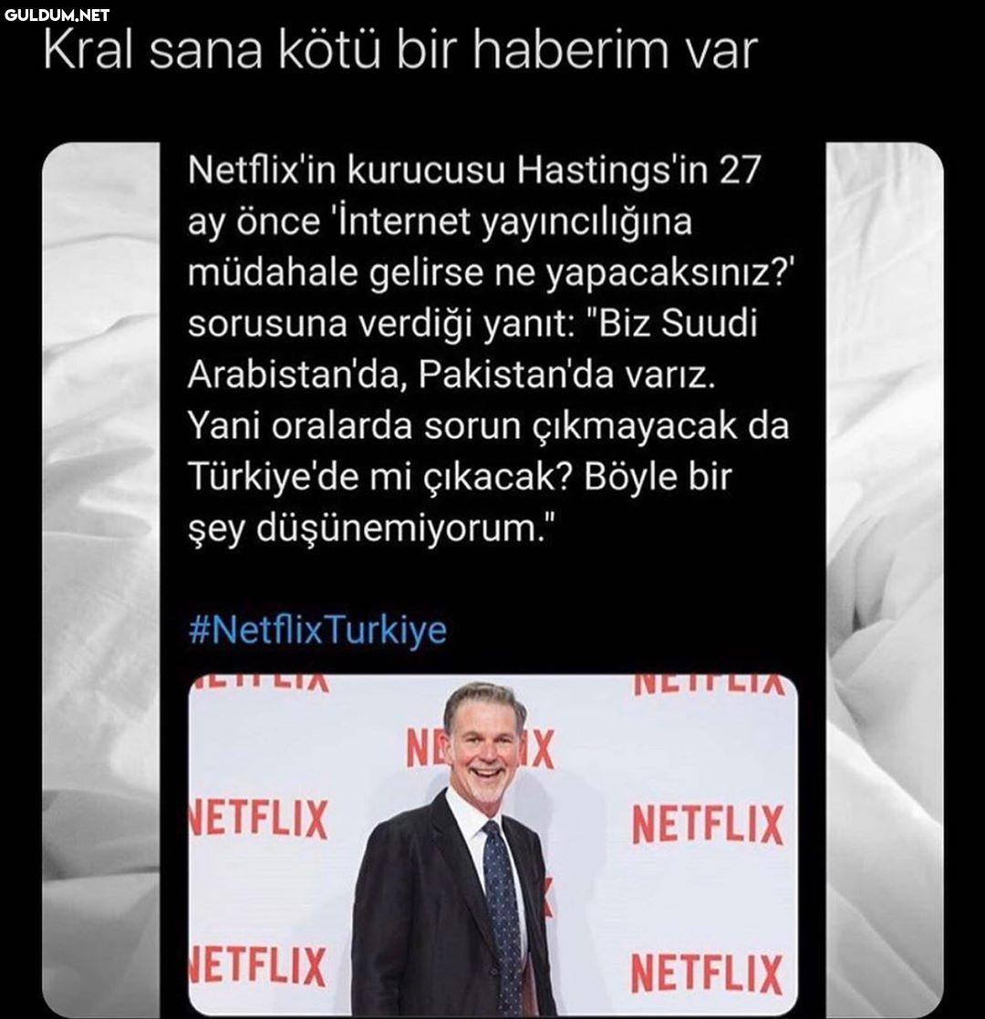 Kral sana kötü bir haberim...