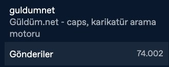74bin gönderiyi geçtik...