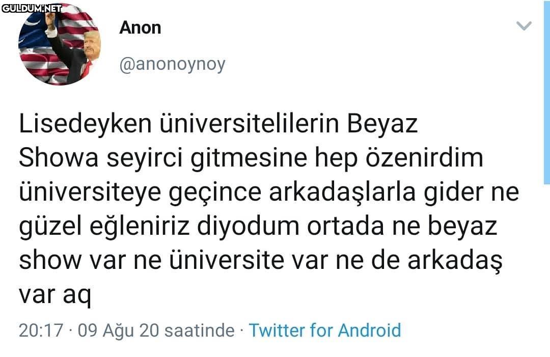 Anon @anonoynoy Lisedeyken...