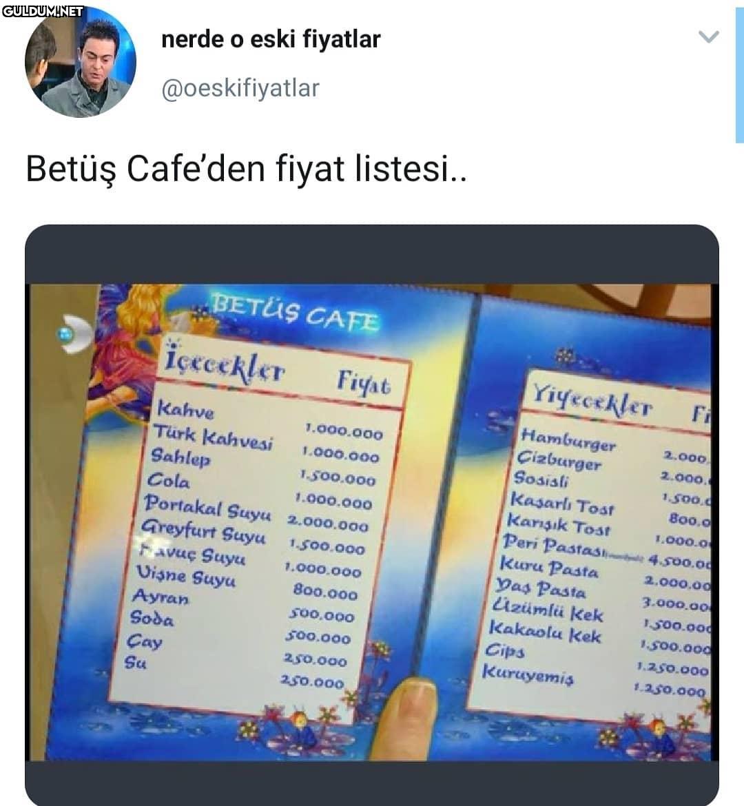 nerde o eski fiyatlar...