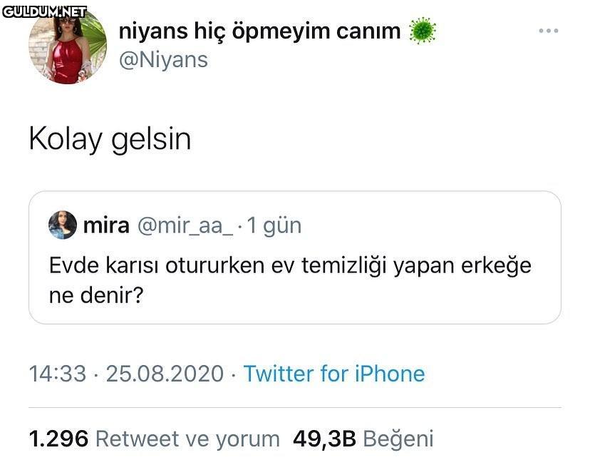 niyans hiç öpmeyim canım...