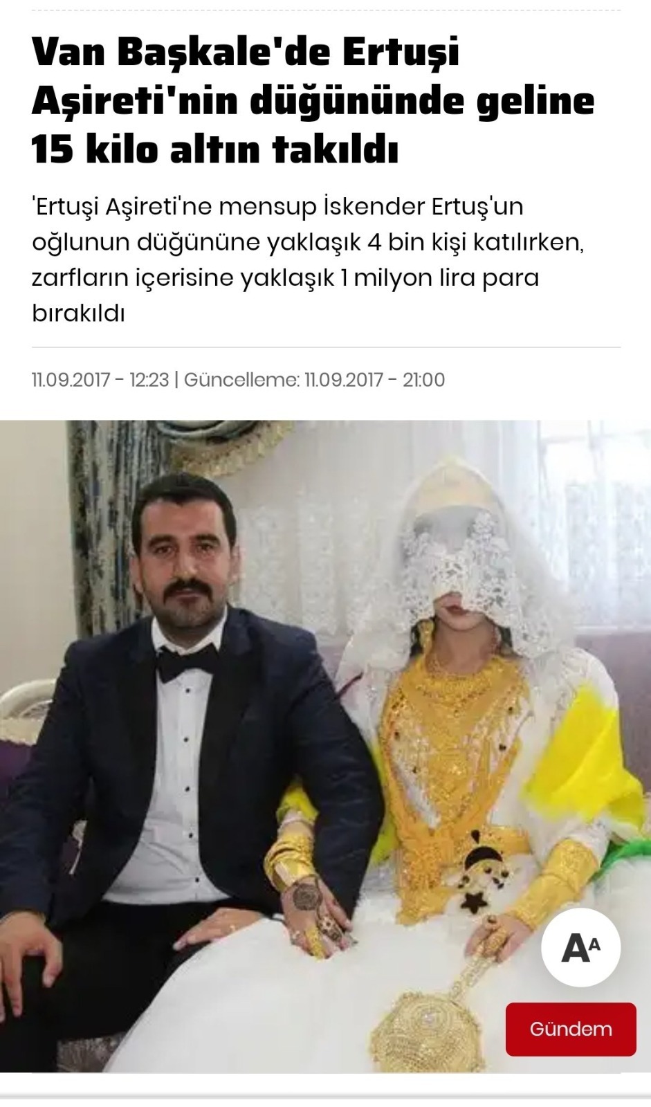 Gelinin isminin olmadığı...