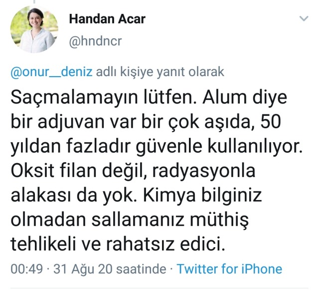 Yolun açık olsun Handan hocam.