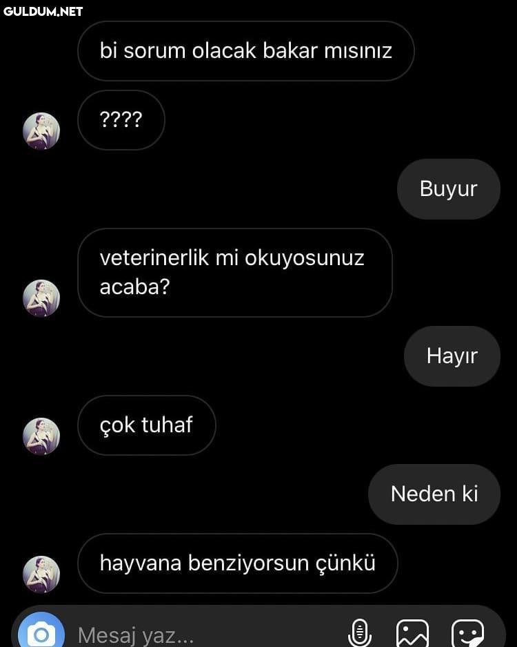 Az önce böyle mesaj geldi...