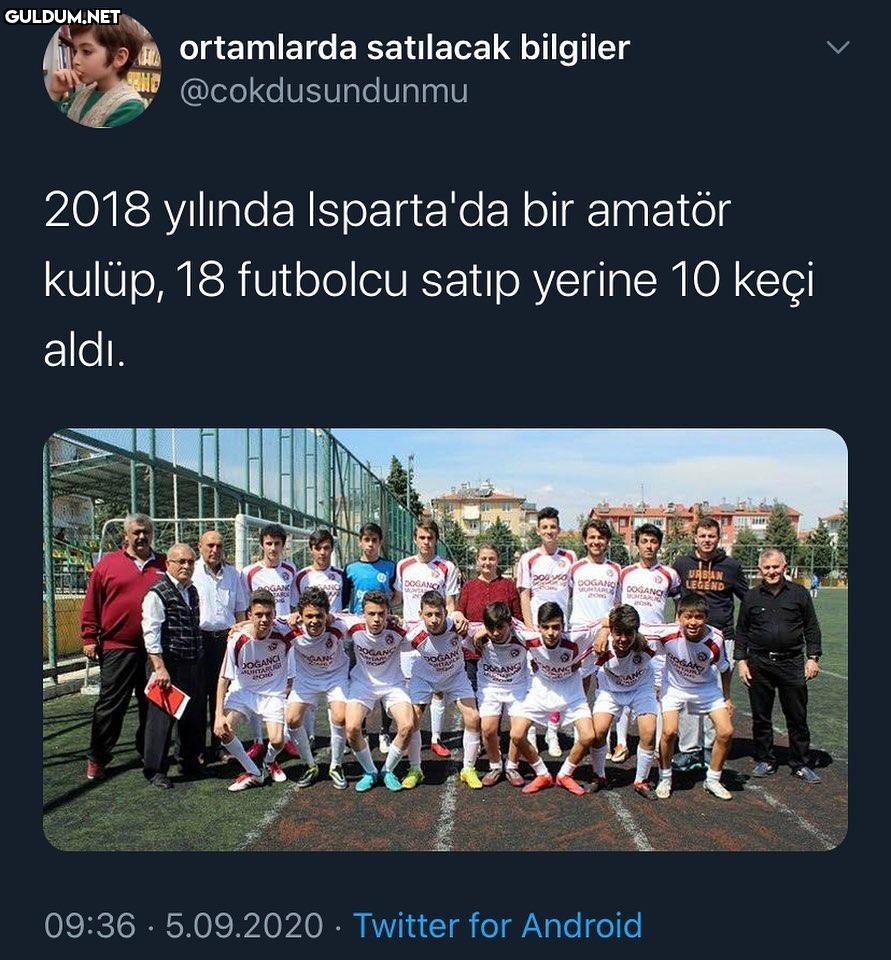 1 keçi 1.8 futbolcu olmuş,...