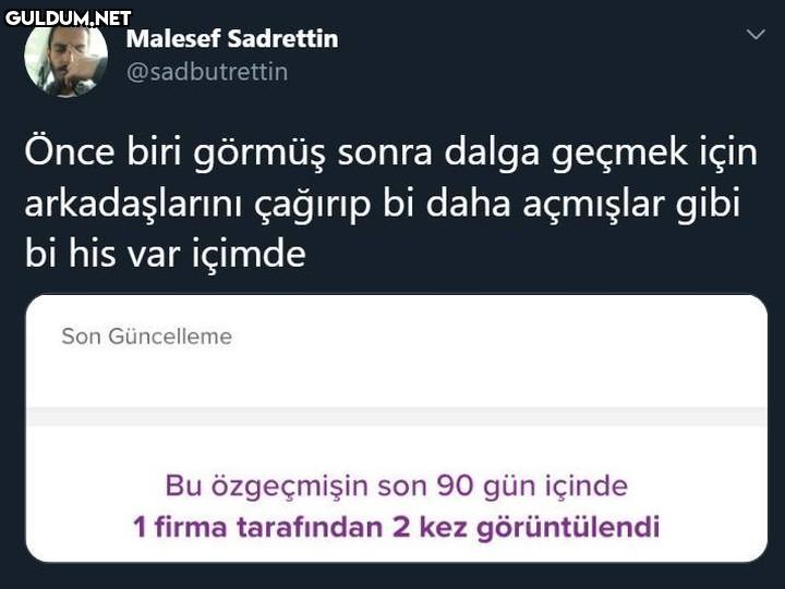 Malesef Sadrettin...