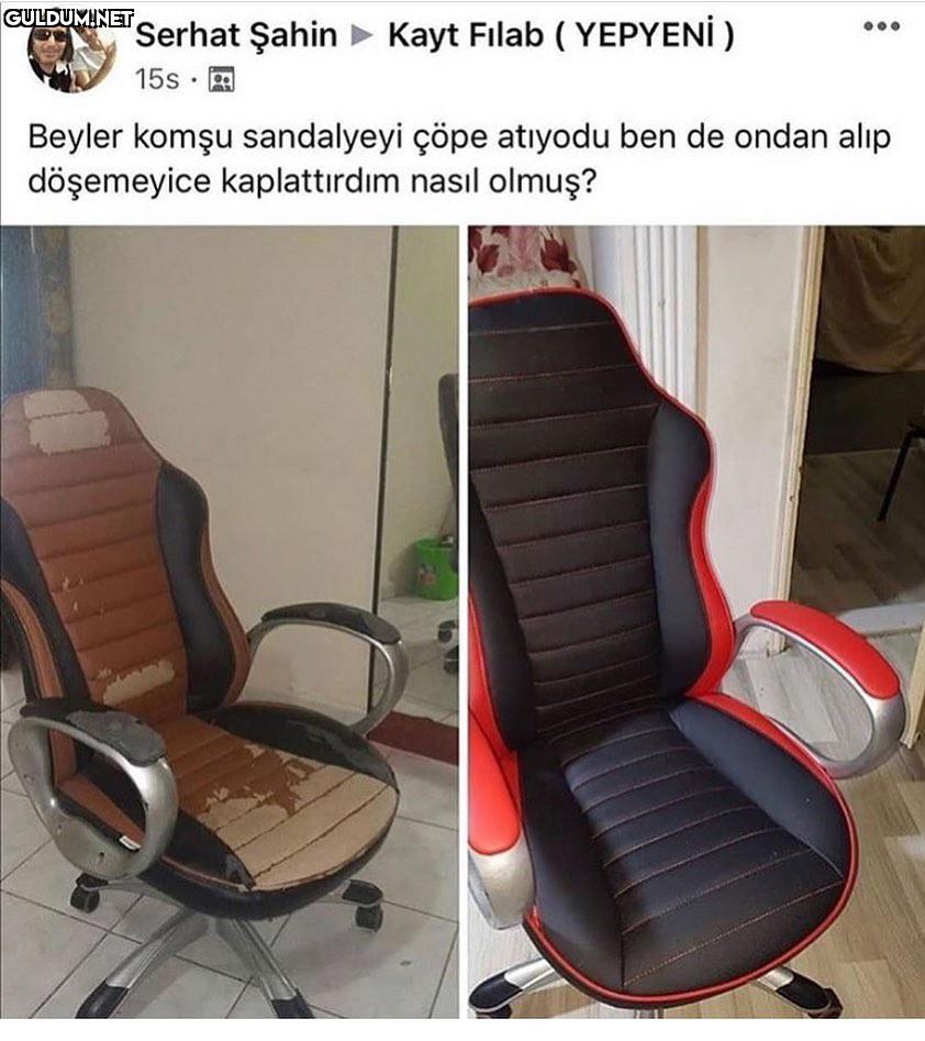 oyuncu koltuğu olmuş...
