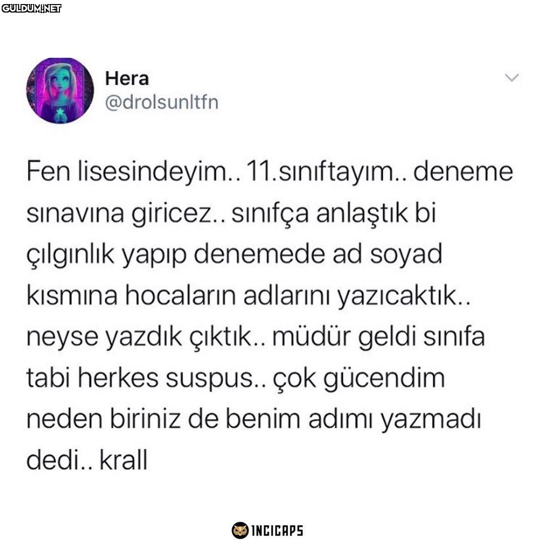 Fen lisesinde olabilecek...