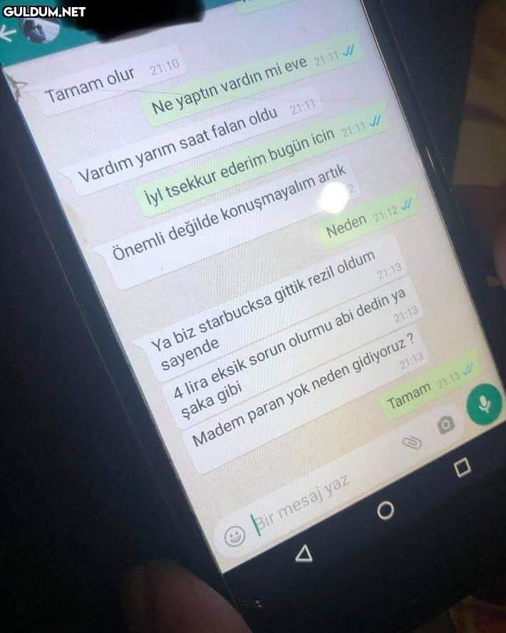 O sondaki tamam...benim...