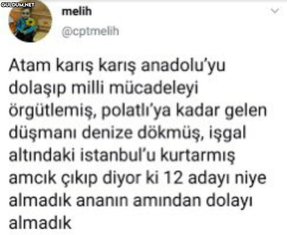 melih @cptmelih Atam karış...