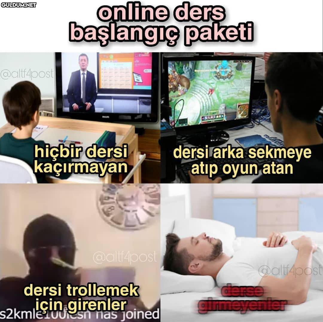 Sen hangisisin online ders...
