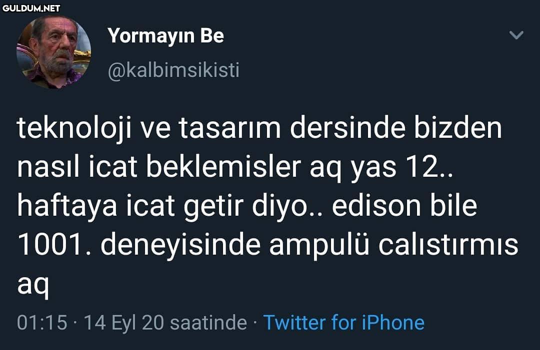 O kadar dersin arasında bi...