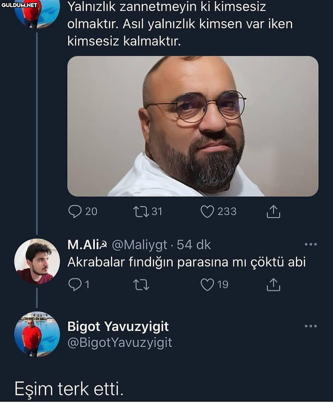 Şaka yapmaya çalışmış bide...