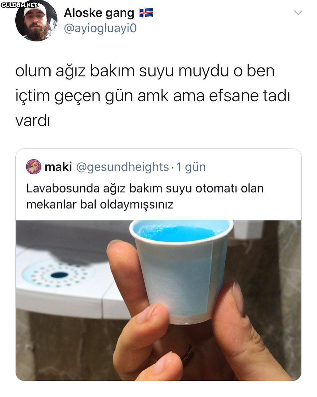 mentollü su  ikramı...