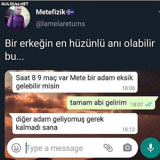 Lan yapılır mı bu erkek...