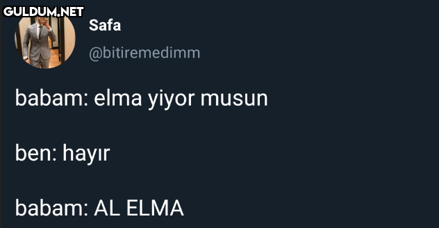Safa @bitiremedimm babam:...