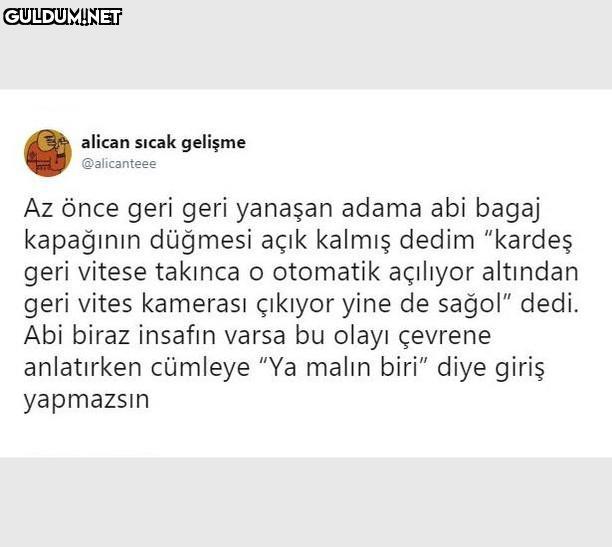 alican sıcak gelişme...