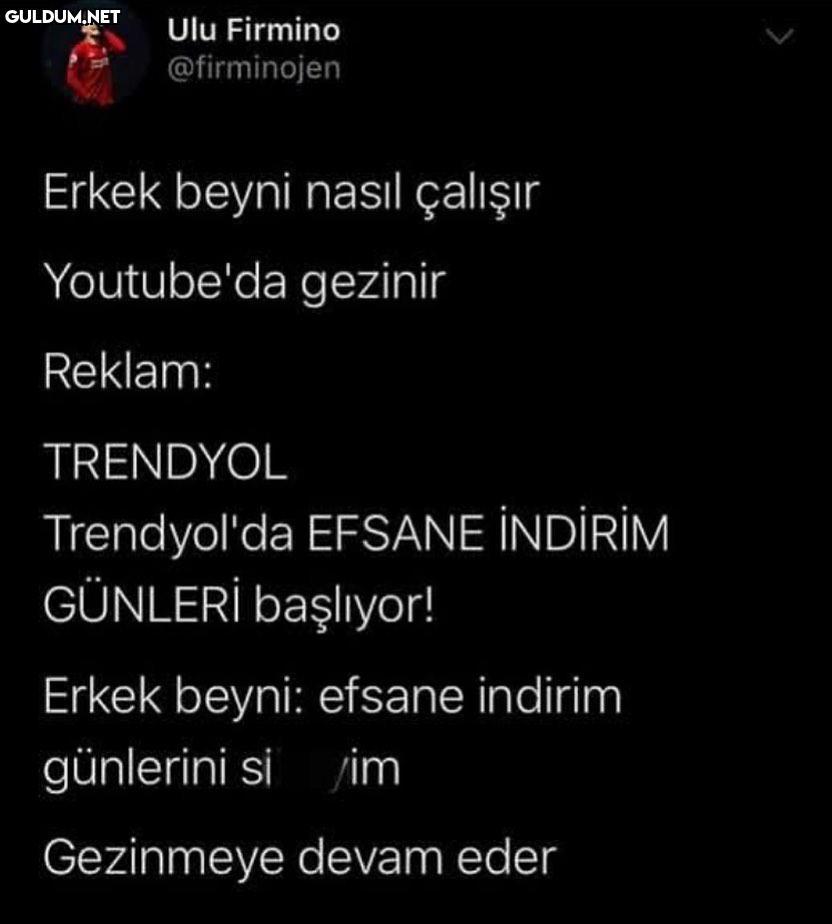 Erkek beyni gereksiz...