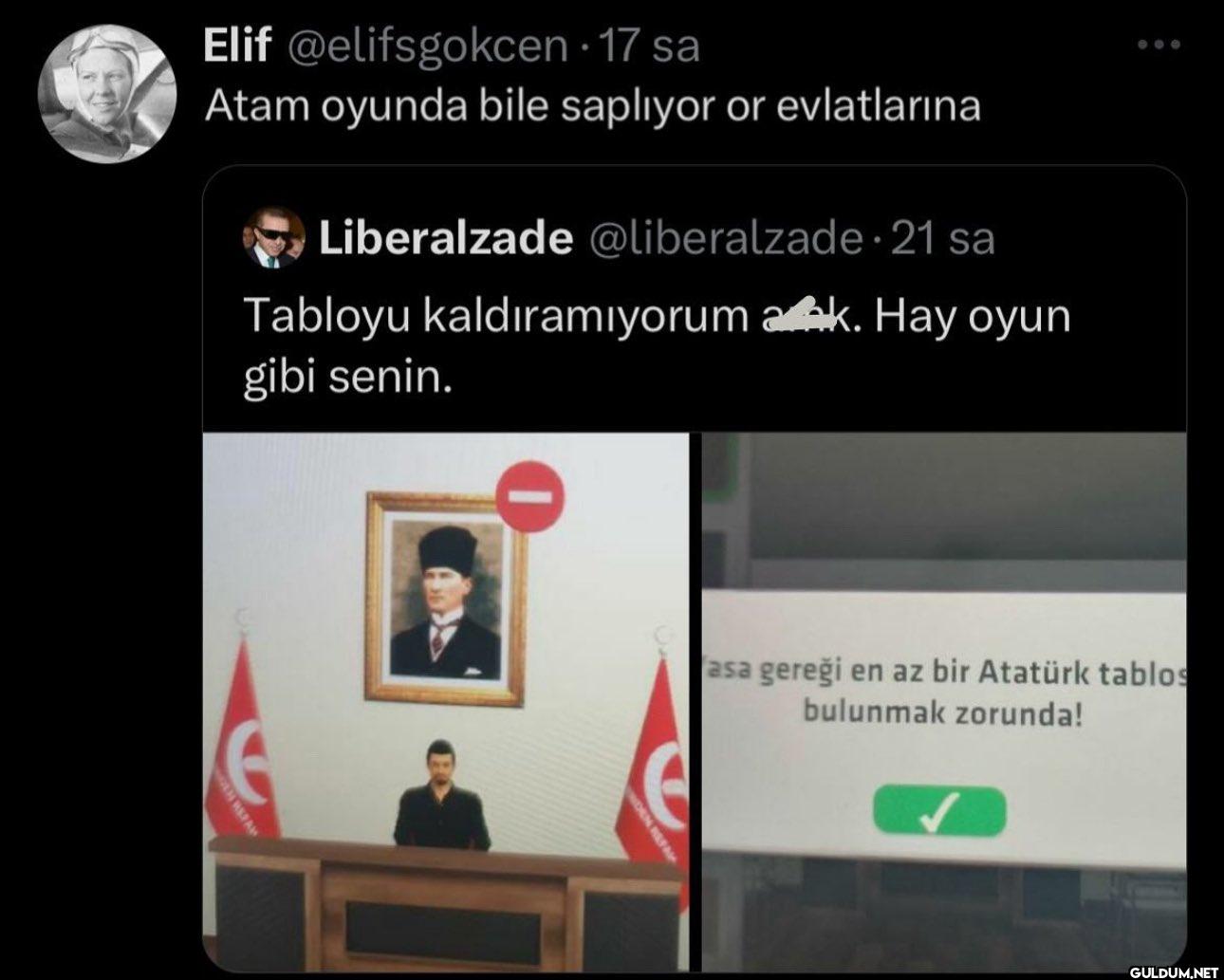 17 sa Atam oyunda bile...