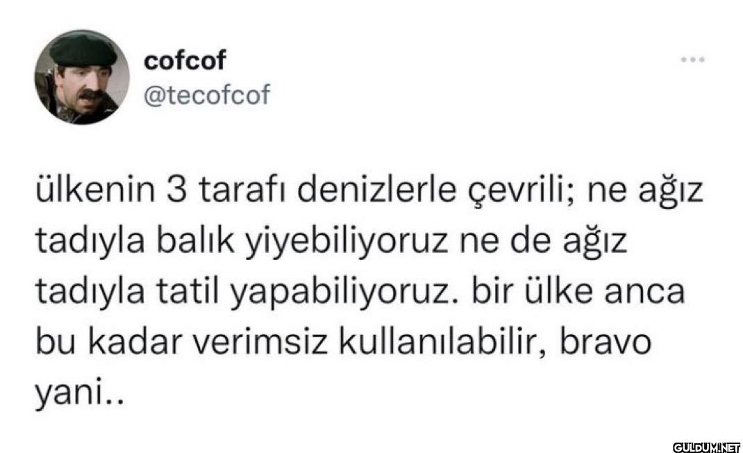 ülkenin 3 tarafı...