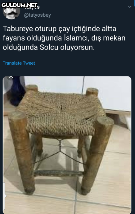 Tatyos @tatyosbey Tabureye...