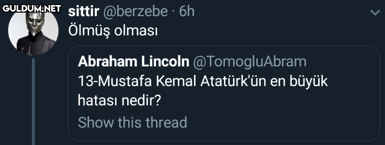 sittir @berzebe · 6h Ölmüş...