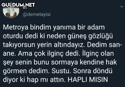 D. @demetayisi Metroya...