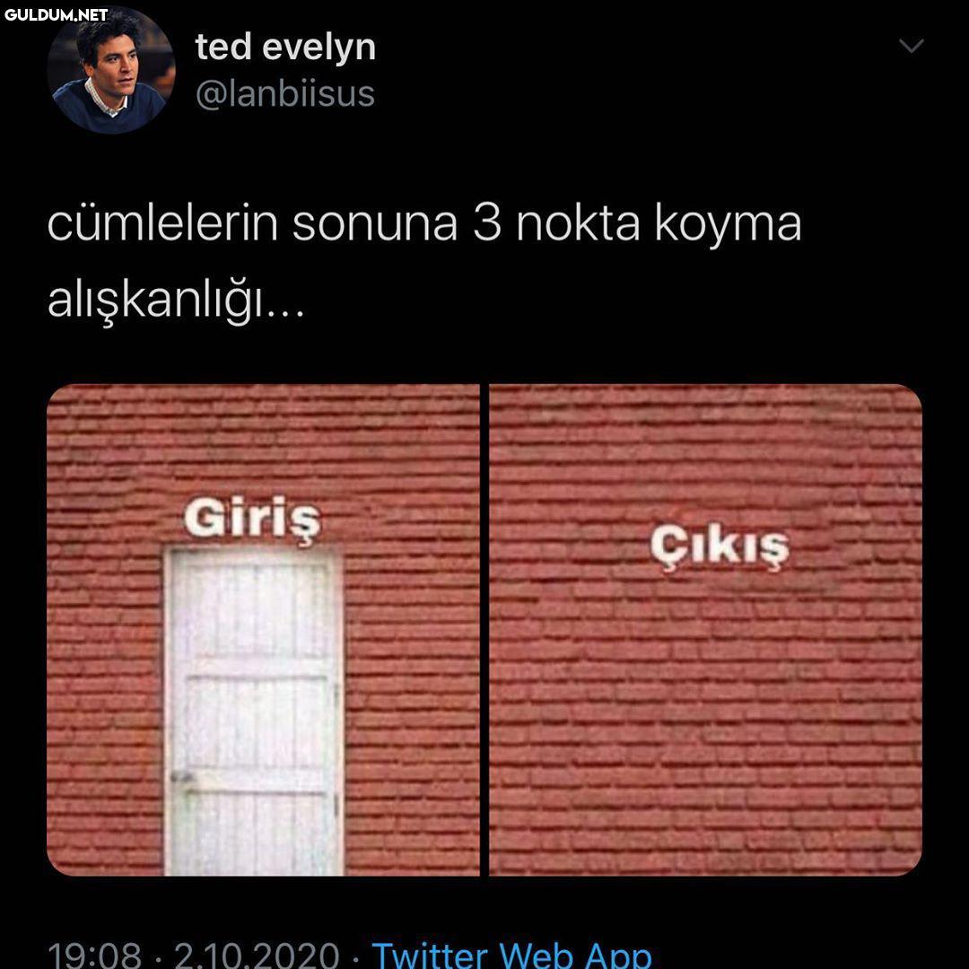 Her şeye üç nokta koymaya...