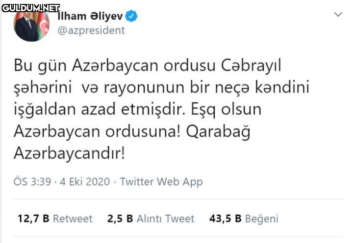 İlham Əliyev @azpresident...