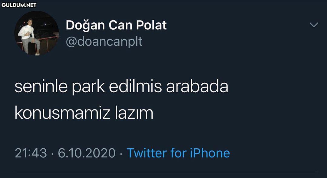 park edilmiş arabada...