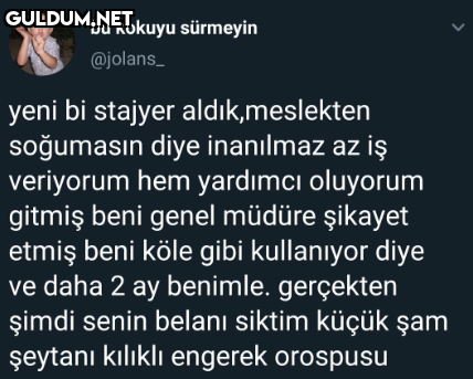 bu kokuyu sürmeyin...