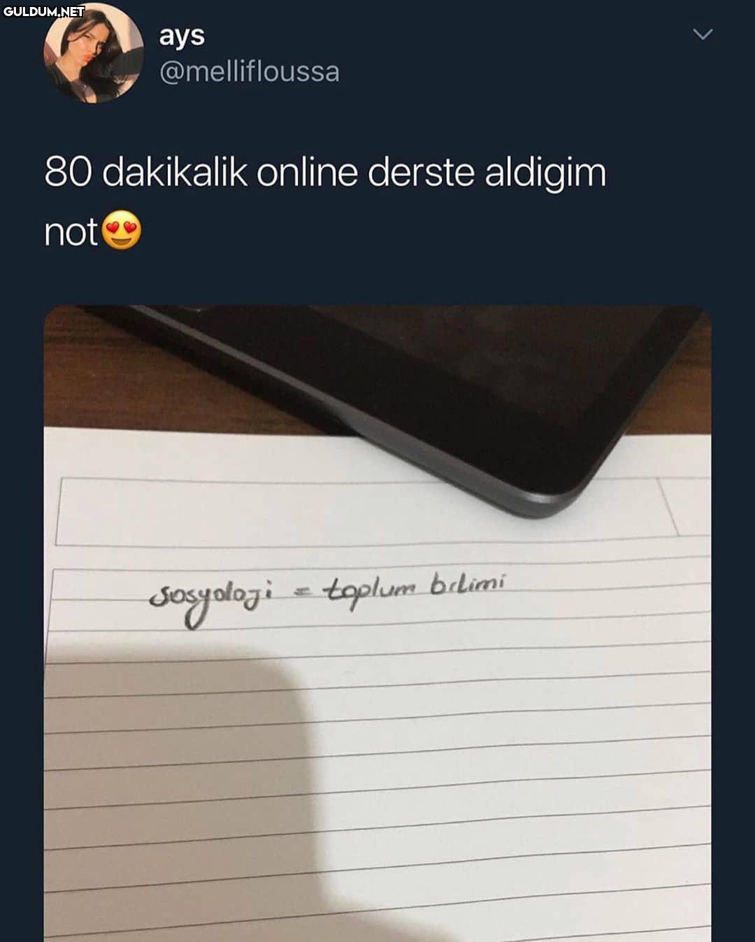 Not mu tutuyorsunuz ays...