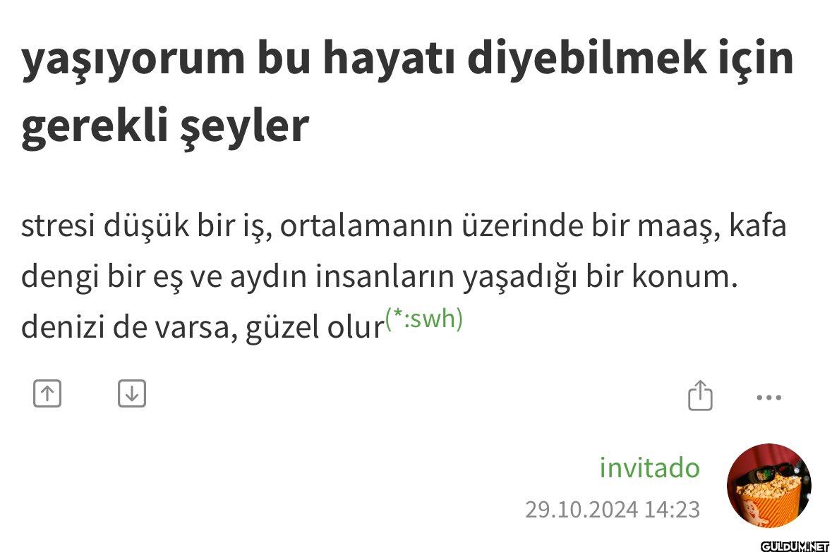 yaşıyorum bu hayatı...