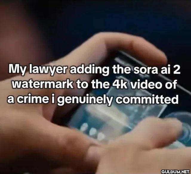 My lawyer adding the sora...