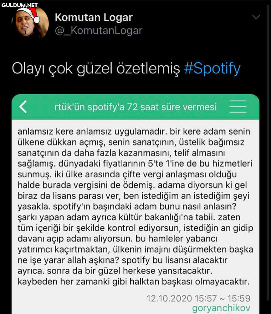 Spotify’dan ne istediniz...