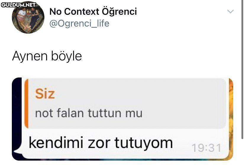 No Context Öğrenci...