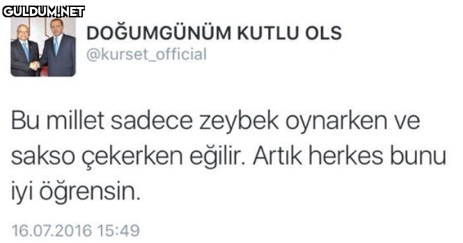 DOĞUMGÜNÜM KUTLU OLS...